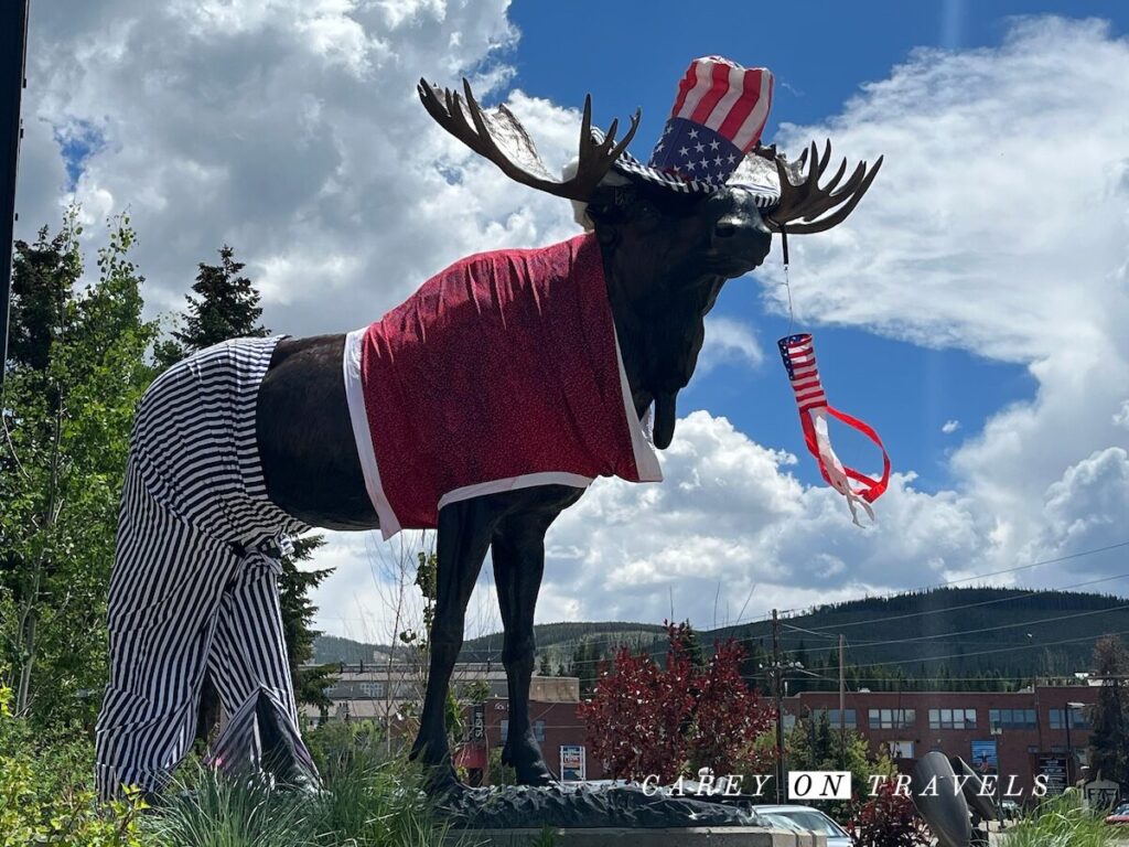 Winter Park's moose gets in the 4th of July spirit