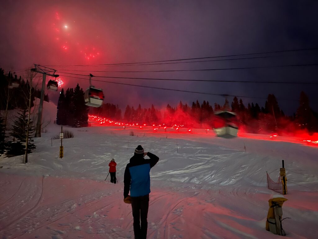 Enjoying the Christmas Eve ski down at Winter Park