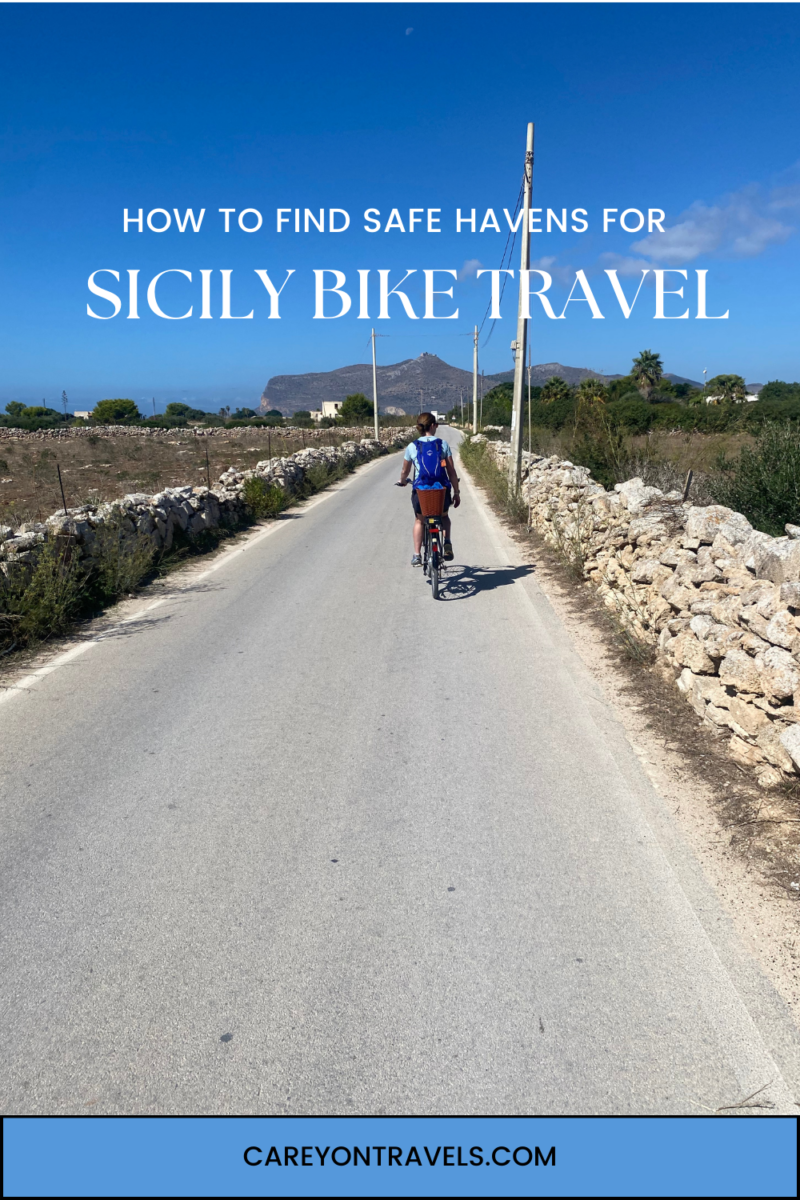 Sicily bike travel pin