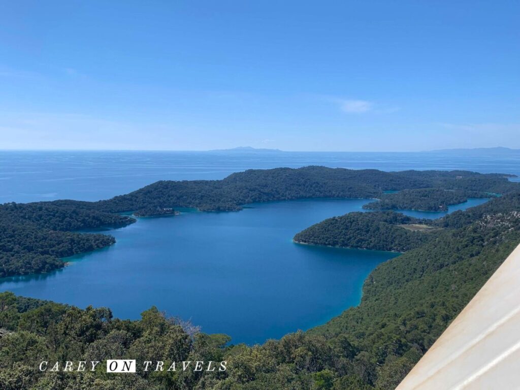 Day Trip Mljet National Park View of both lakes from summit of Montokuc