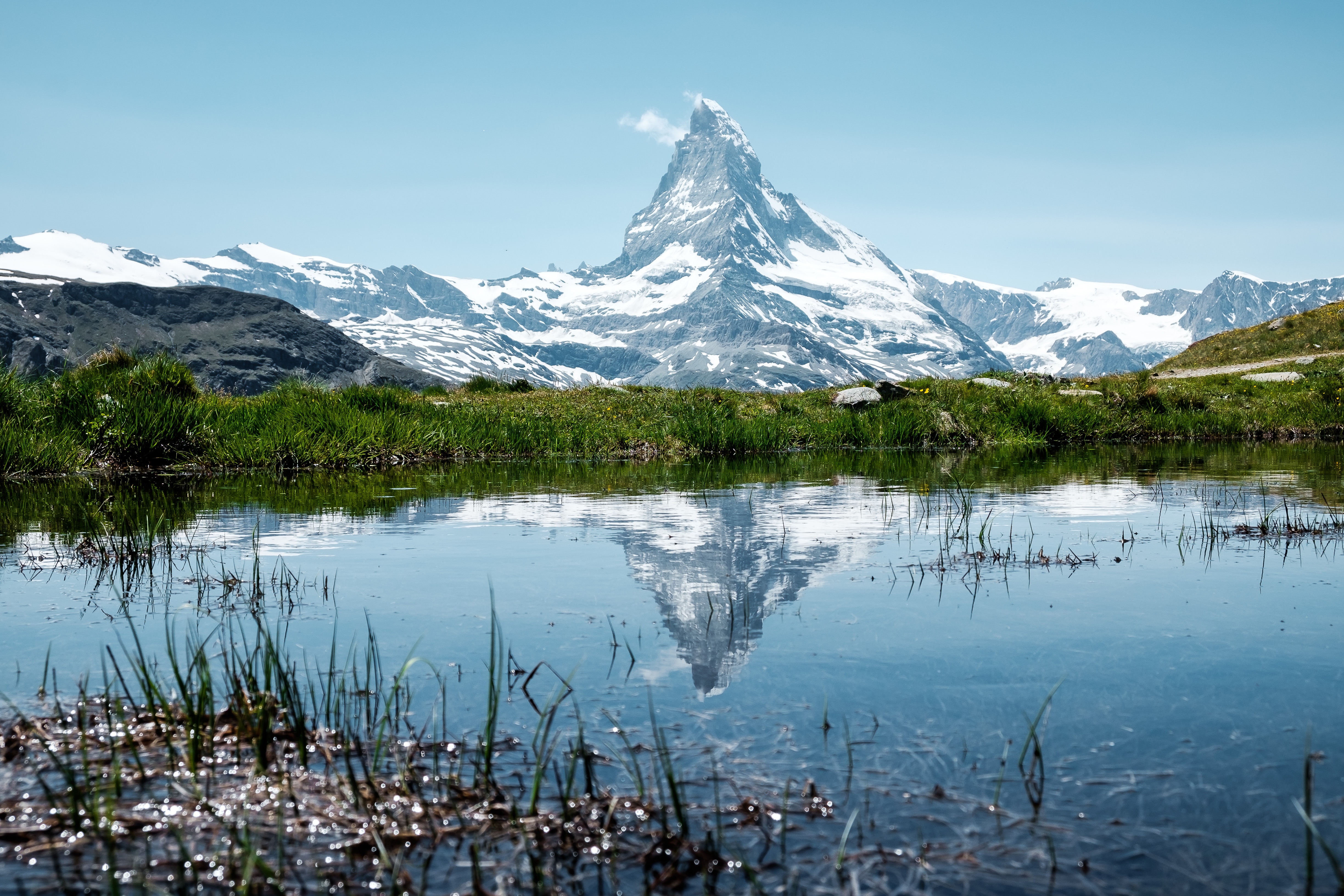 family Summer holiday Zermatt Matterhorn in Stellisee