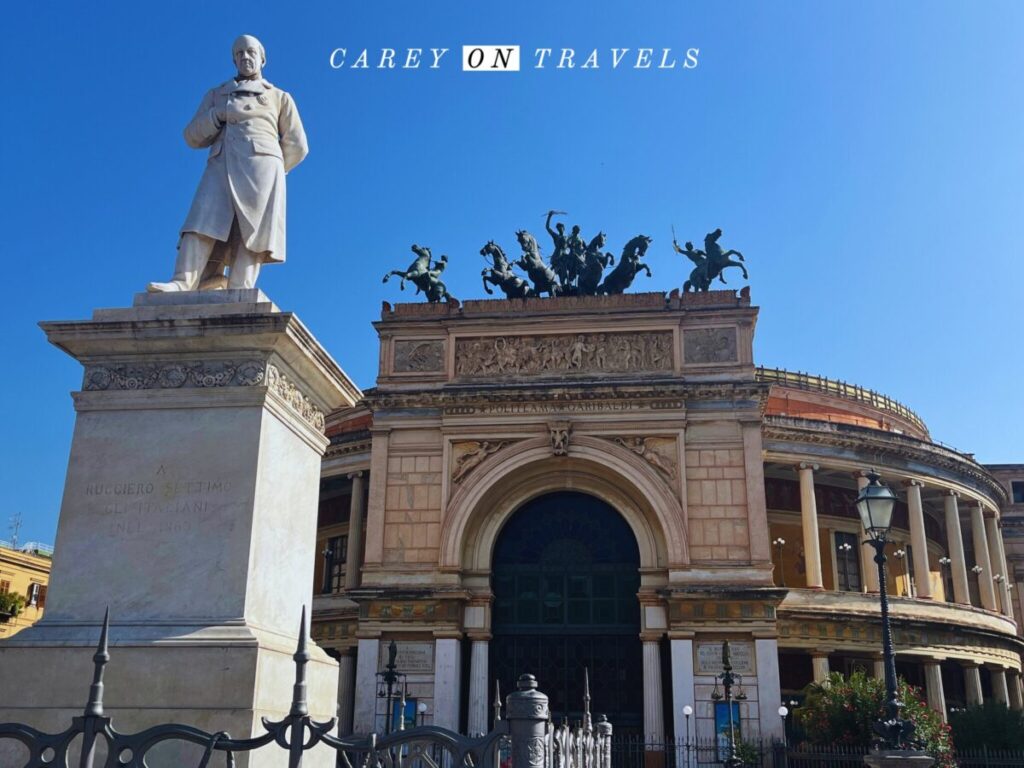 Sicily bike travel Teatro Massimo Palermo