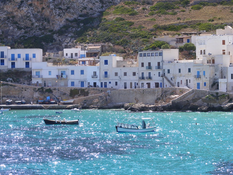 Levanzo Harbor, Sicily, photo credit Jez Arnold on Flickr