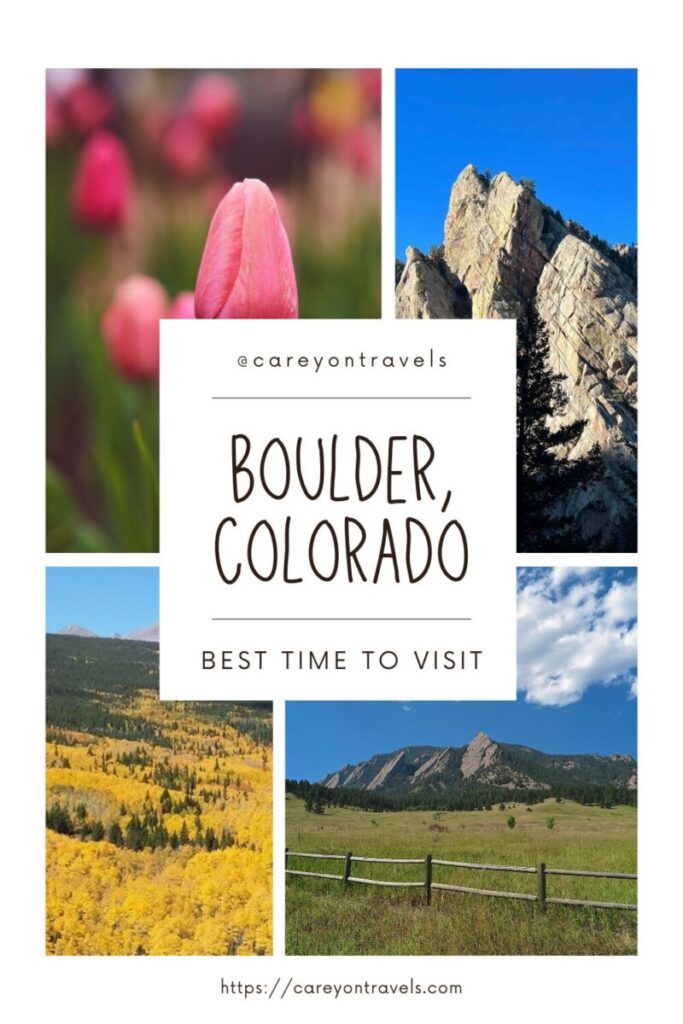 Best time to visit Boulder Colorado pin