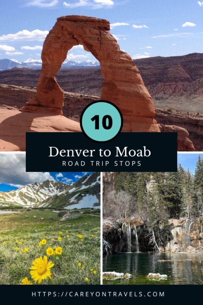 Denver to Moab roadtrip pin