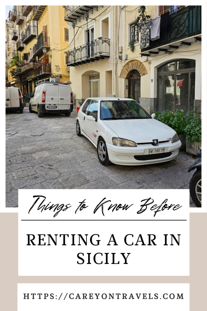 Renting a car in Sicily pin