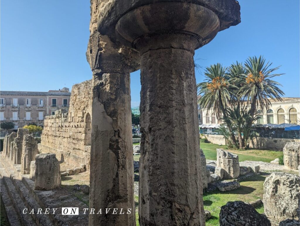 one day in Syracuse Temple of Apollo in Ortigia