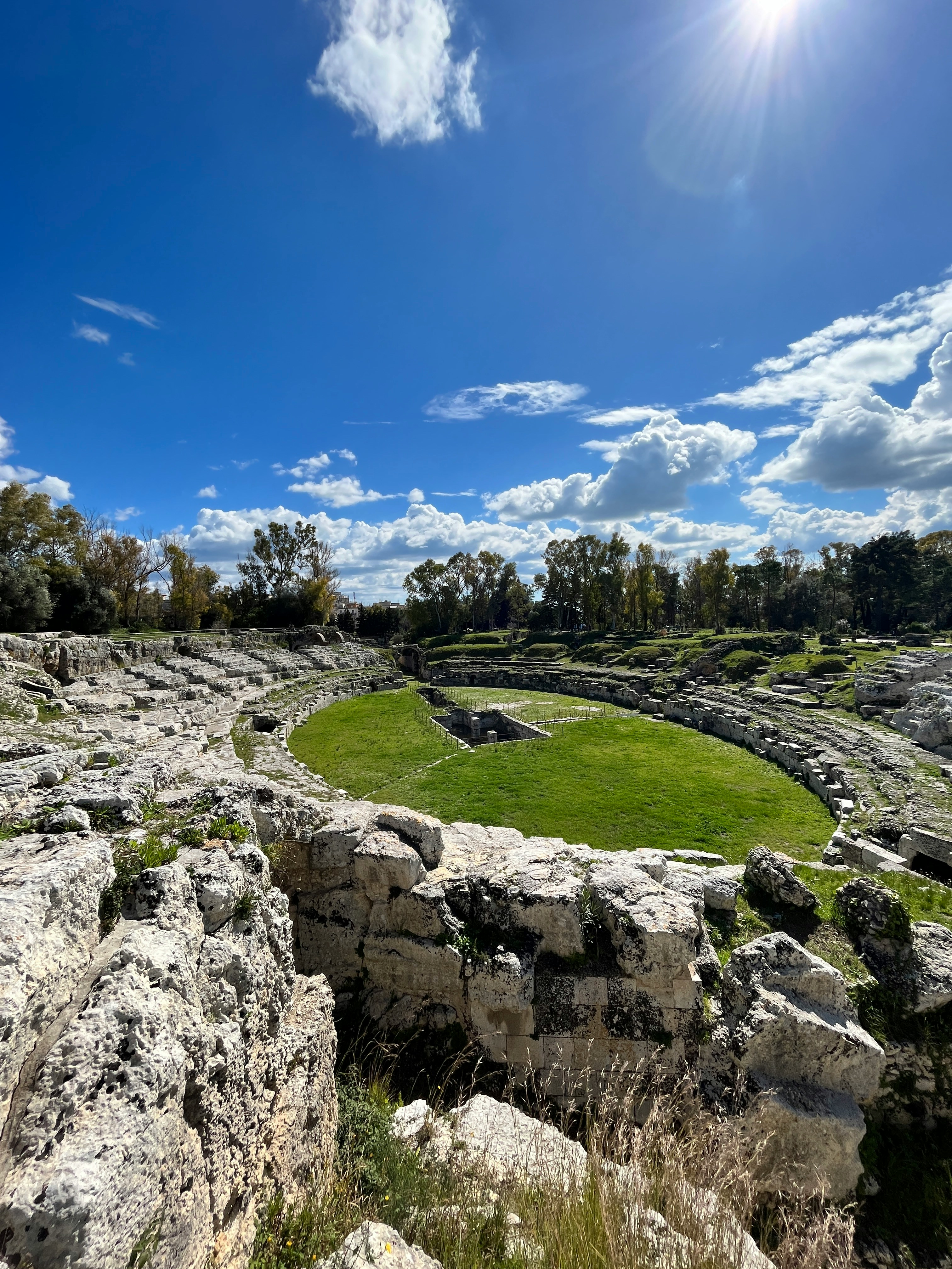 one day in Syracuse Roman Amphitheater