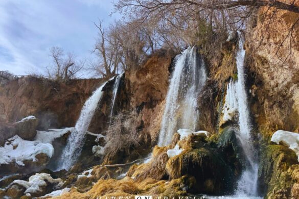 Rifle Falls State Park in Winter, taken from the end of the Campground Trail