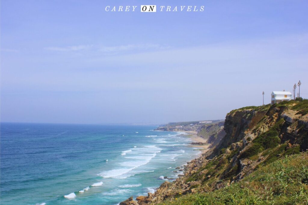 View towards Praia da Aguda Portugal