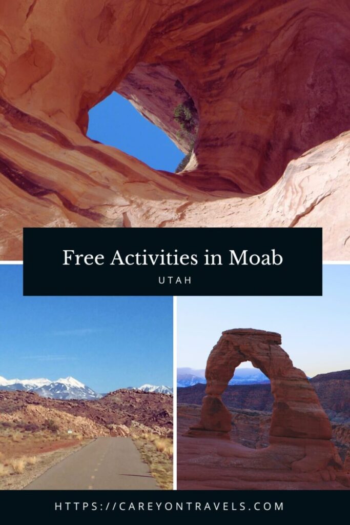 Free Activities in Moab Utah pin