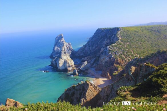 View of Praia Ursa from the path from Cabo da Roca