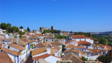 View over Óbidos from the castle walls