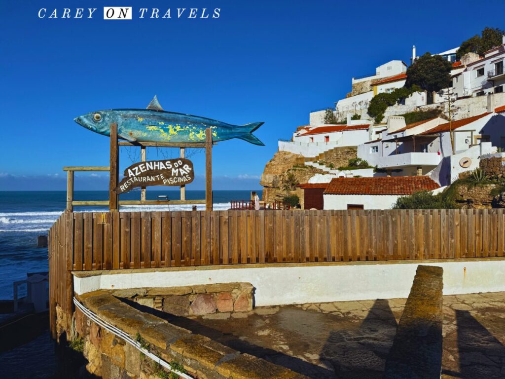 Entrance to Azenhas do Mar's Restaurant and Pools