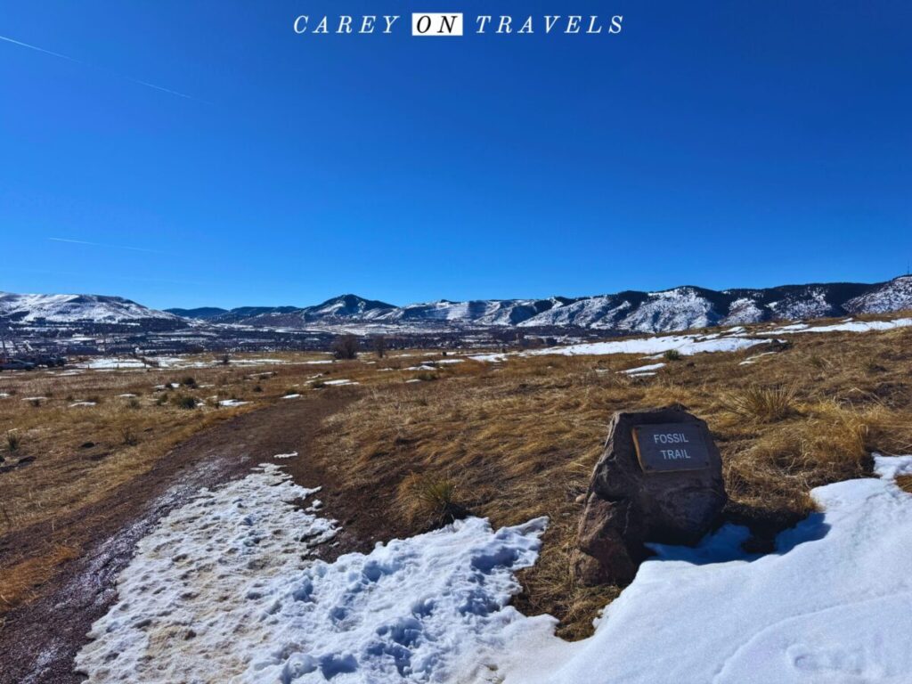 South Table Mountain trails in Golden in winter