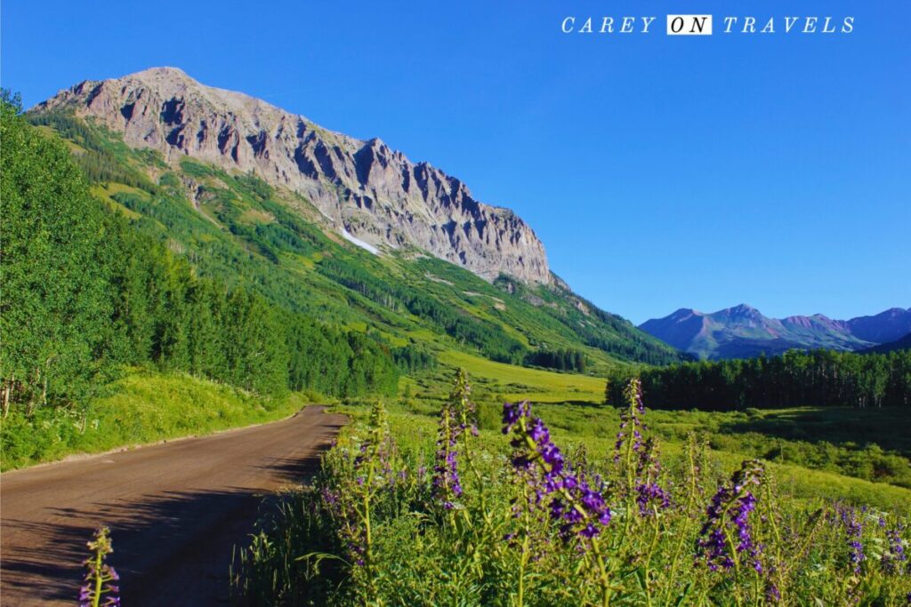 Gothic Road in July near Crested Butte Colorado