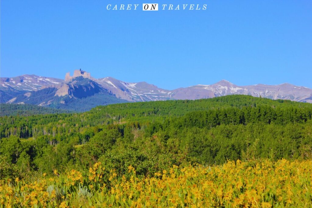 View of the Castle Rock Formation on Ohio Pass near Crested Butte