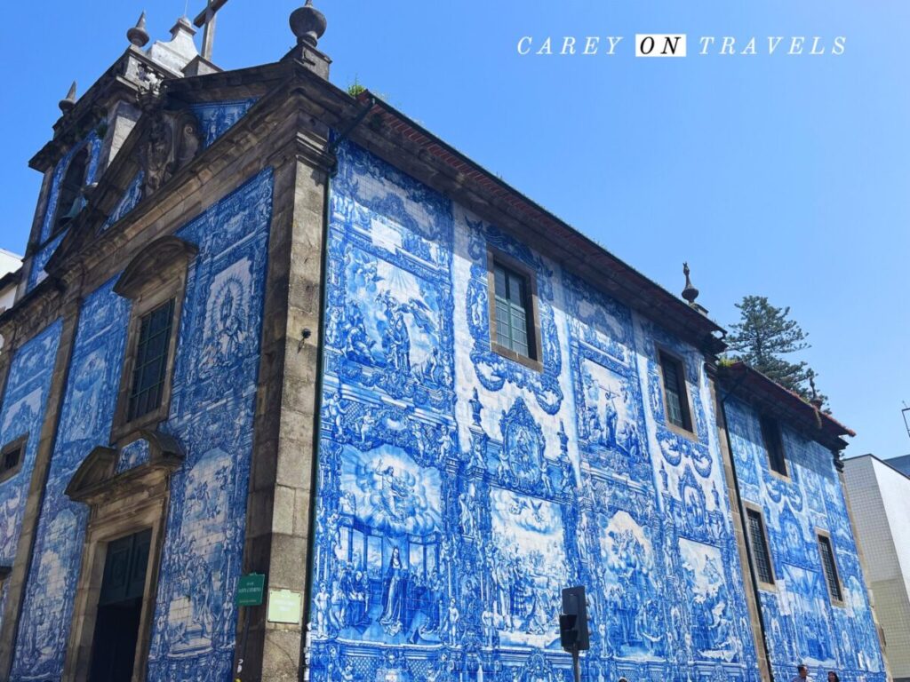 Chapel of Santa Catarina (Chapel of Souls) around the corner from my vacation language immersion class in Porto