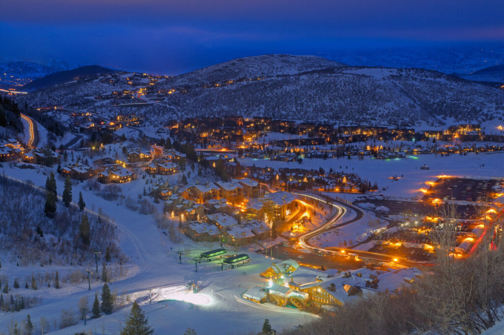 Deer Valley Resort at Night, photo credit Tom Kelly on Flickr