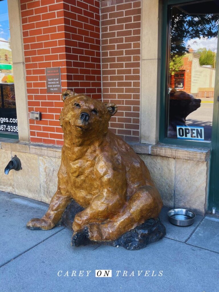 Bear art in Steamboat Springs on Main Street