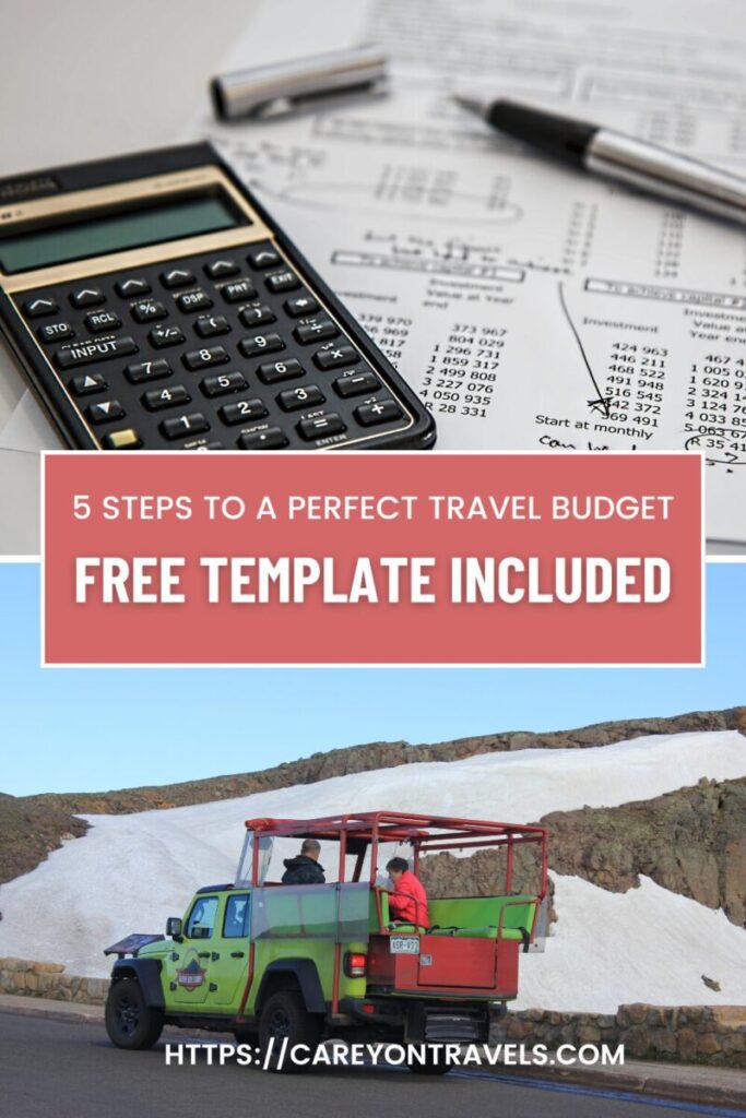 5 Steps to a Perfect Travel Budget – Free Template Included! pin