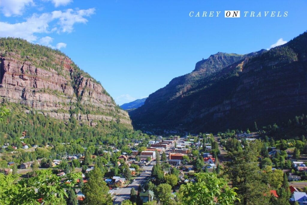 View over Ouray Colorado