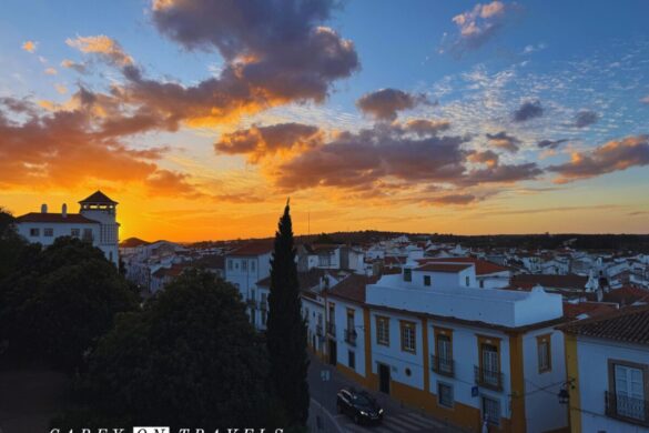 Sunset at Jardim Diana Évora Portugal