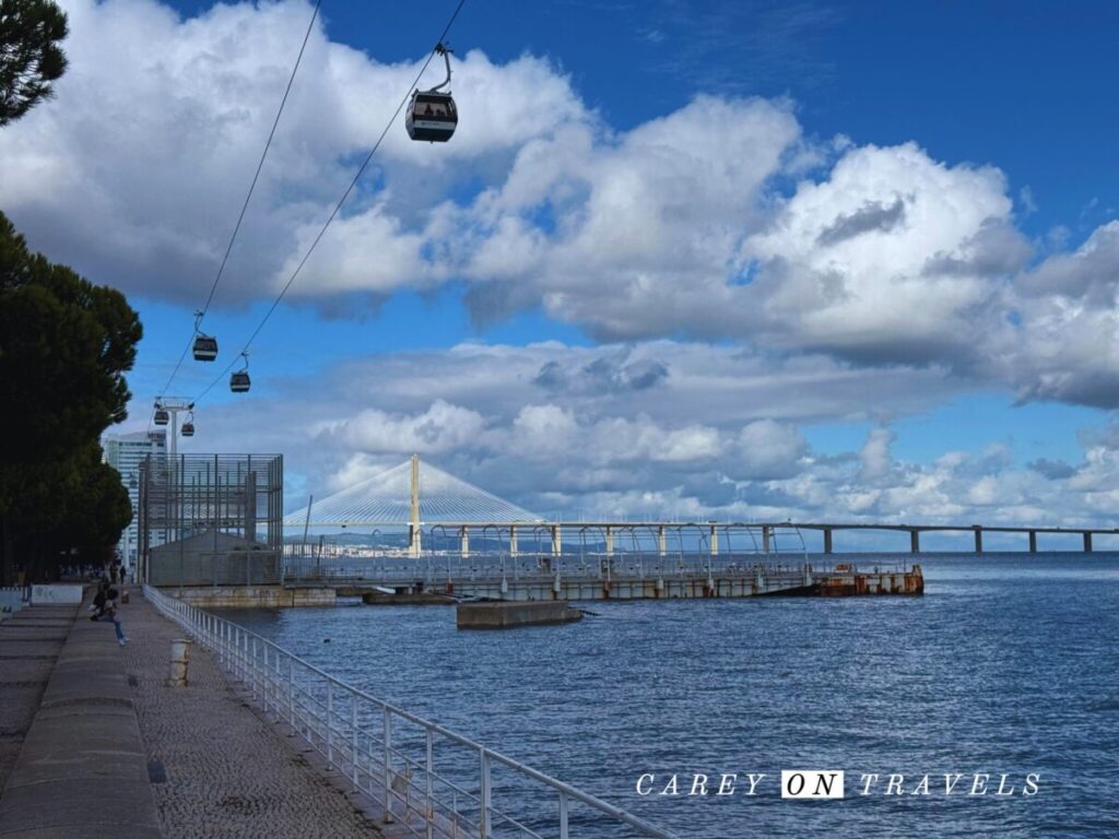 Lisbon's Gondola and Vasco de Gama Bridge