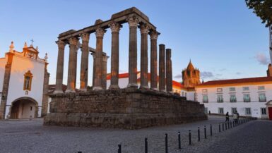 Roman Temple in Evora, Portugal