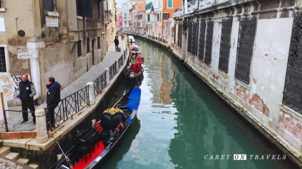 Venice Gondolas on the Narrow Canals