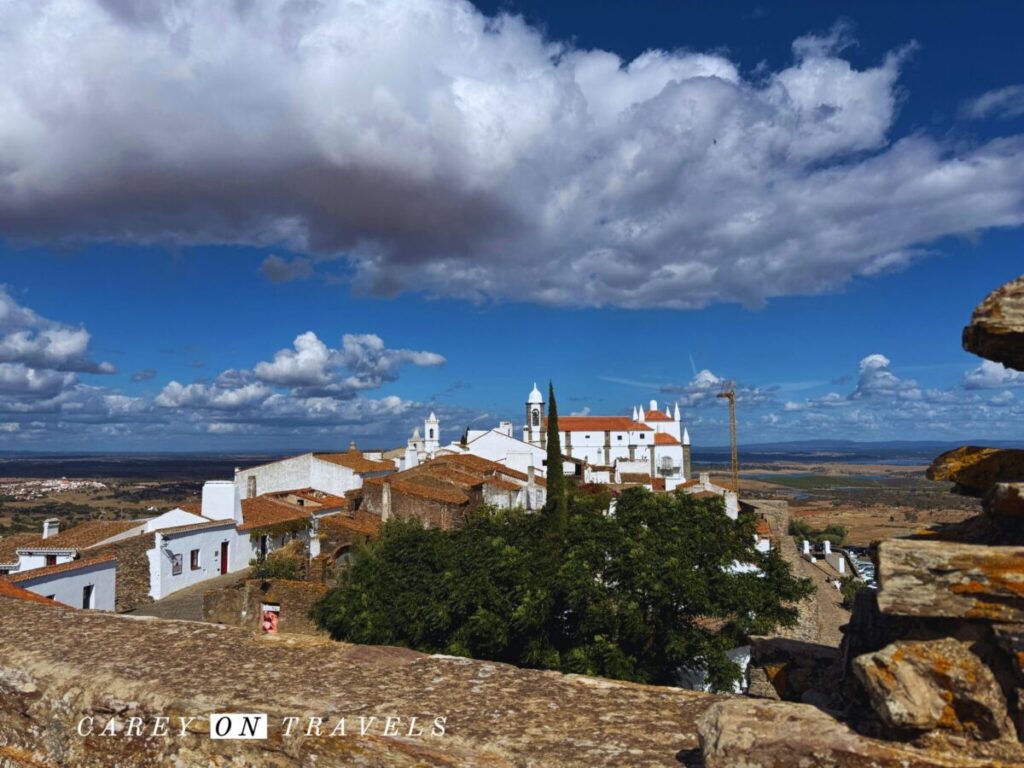 Monsaraz's white-washed houses from the castle