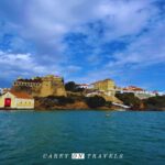 View of Vila Nova de Milfontes from the ferry