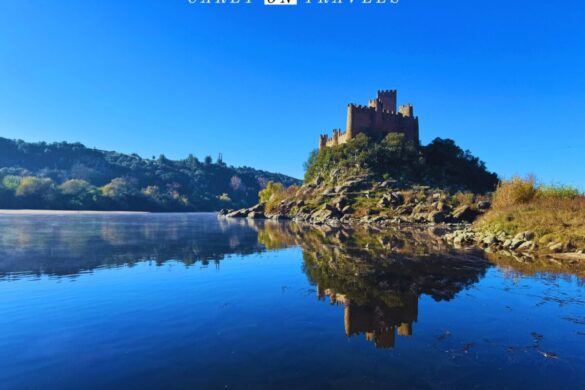 Almourol Castle in Praia do Ribatejo Portugal