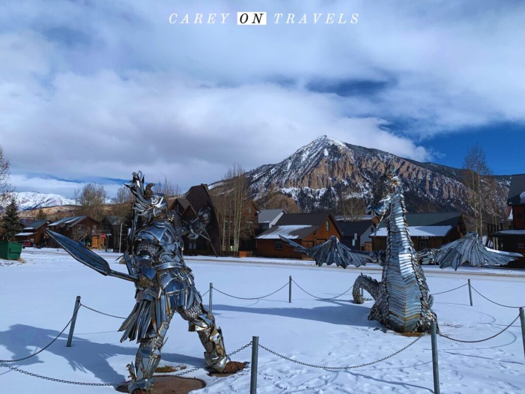 Crested Butte town park in winter