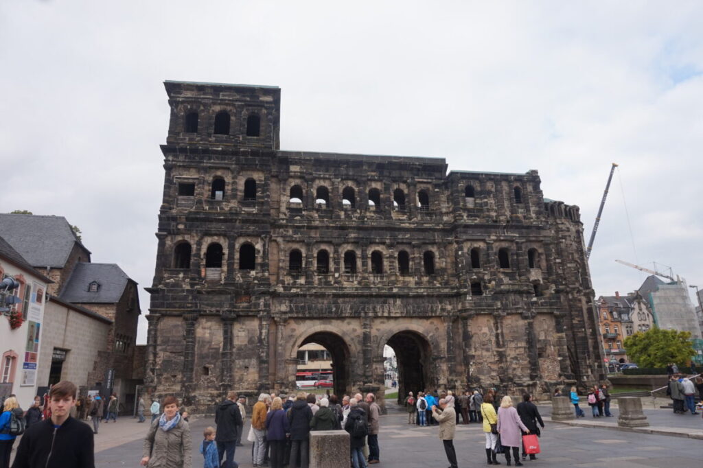 Porta Nigra in Trier, Germany, photo credit Camping Kiddos