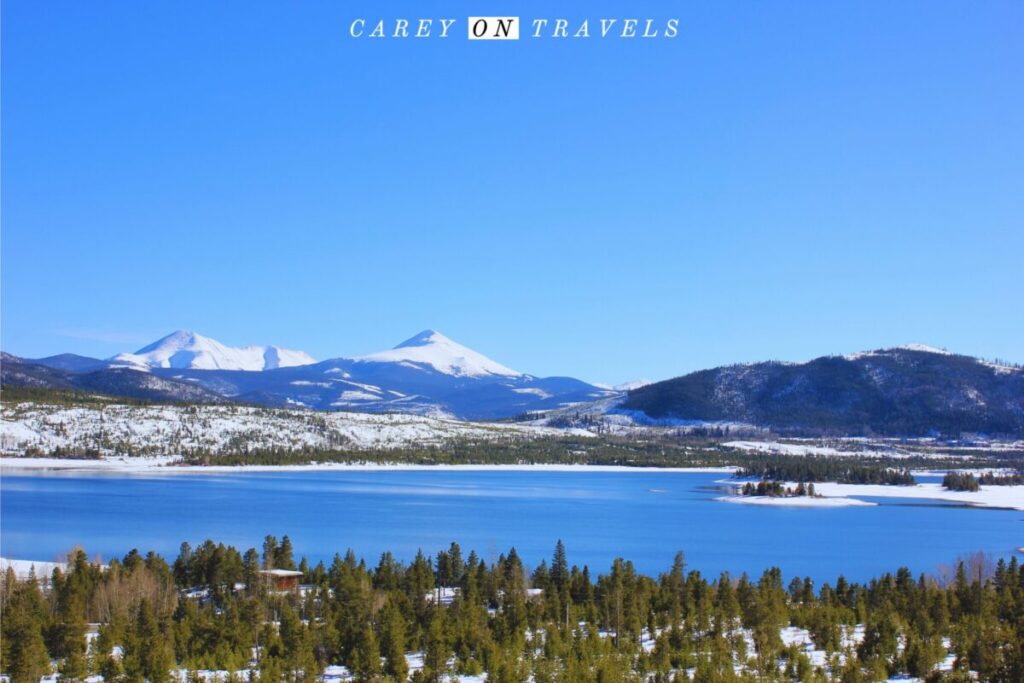 View over Lake Dillon towards Breckenridge 