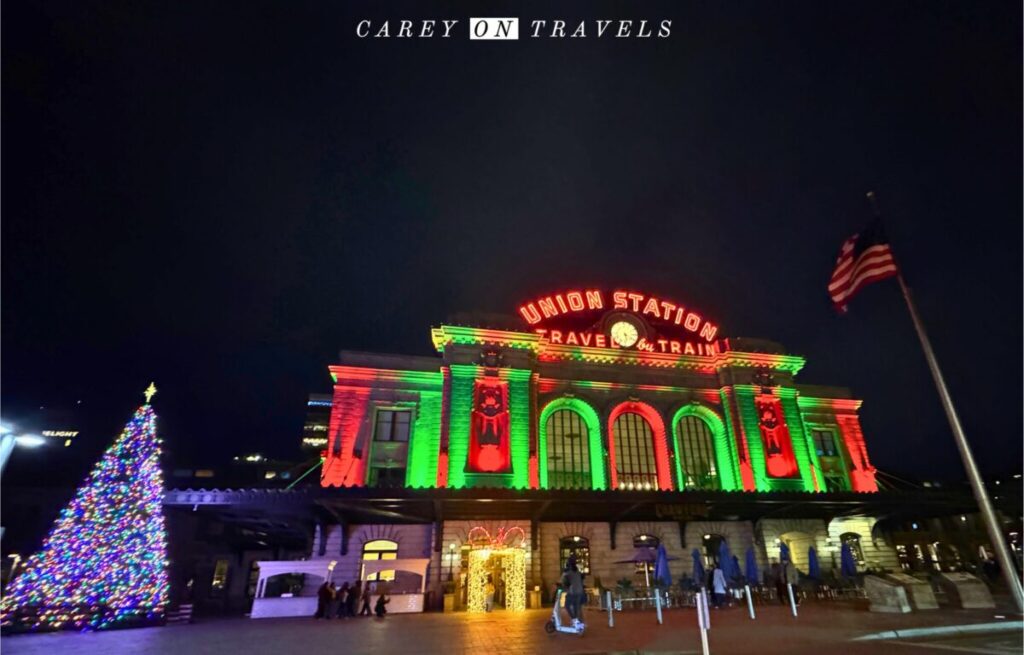 Denver Union Station Illuminated for the Holidays