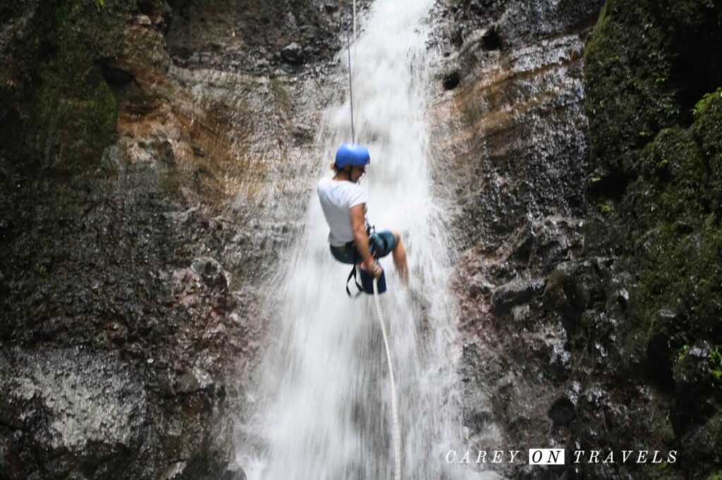 Waterfall Rappelling near Arenal Costa Rica