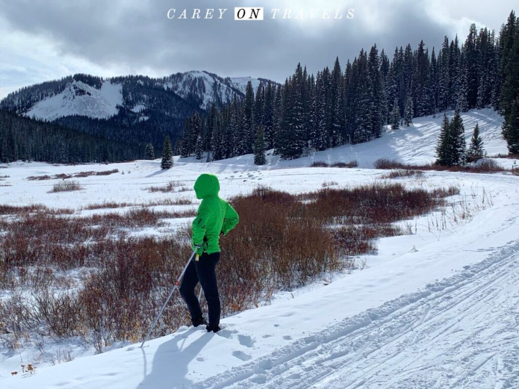 Cross country skiing near Lake Irwin Crested Butte