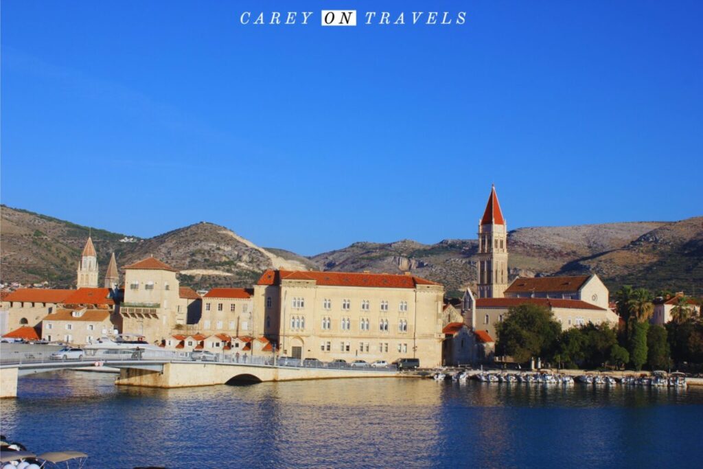 View of Trogir from Čiovo across the Bridge Croatia