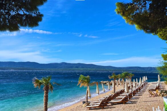 Windy Day at Beach Ruža in Bol, Brač, Croatia