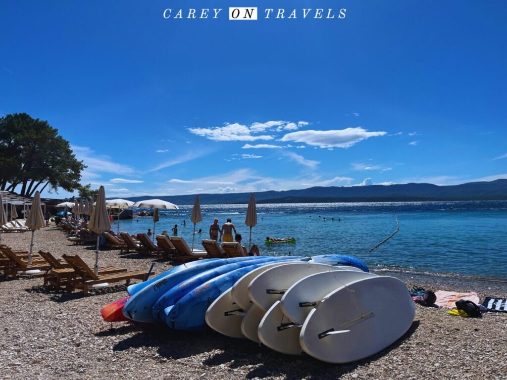 Paddle boards in Bol on Brač Island