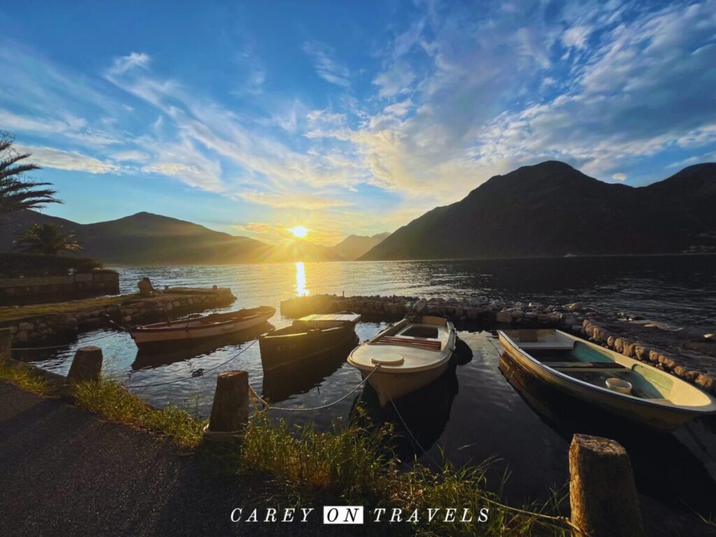 Sunset over the Bay of Kotor