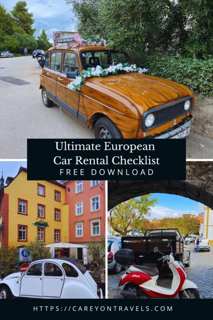 Europe Car Rental Checklist pin1