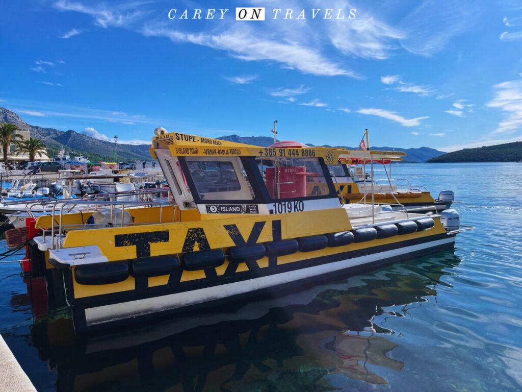 Korčula yellow taxi