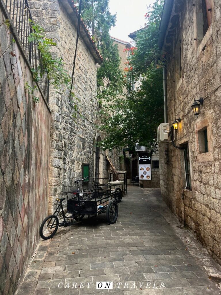 Narrow alleyways of Kotor