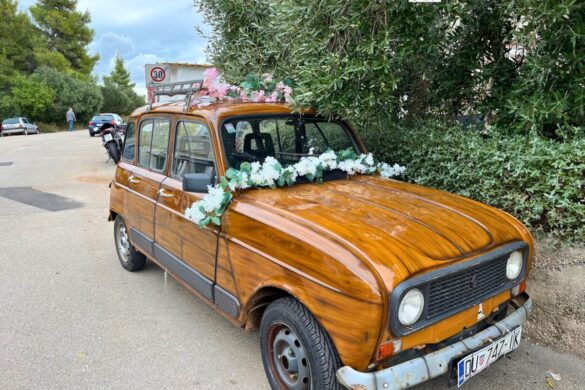 Decorated car in Korcula, Croatia