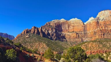 Zion-Mount Carmel Highway in winter