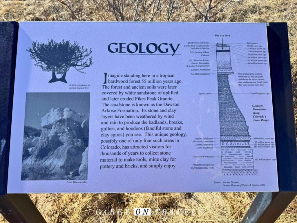 Geology information at the Paint Mines Colorado