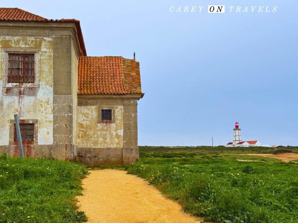 View of the Farol do Espichel from the Sanctuary